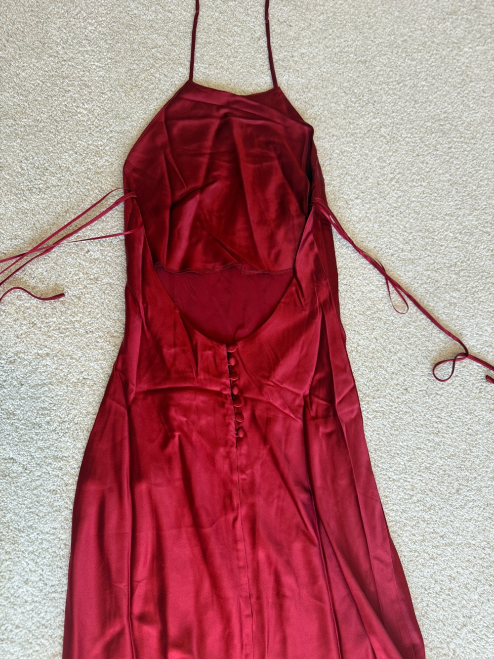 Reformation NWT Jeany Silk Dress Sangre XS MSRP $348 - Picture 9 of 10